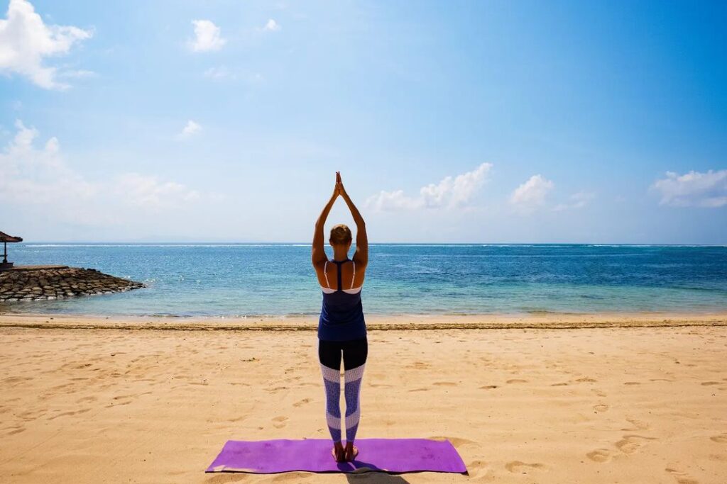 yoga at Beach resort in Nusa Dua